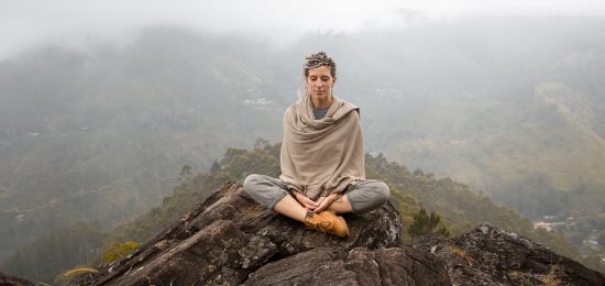 spiritual business coach meditating
