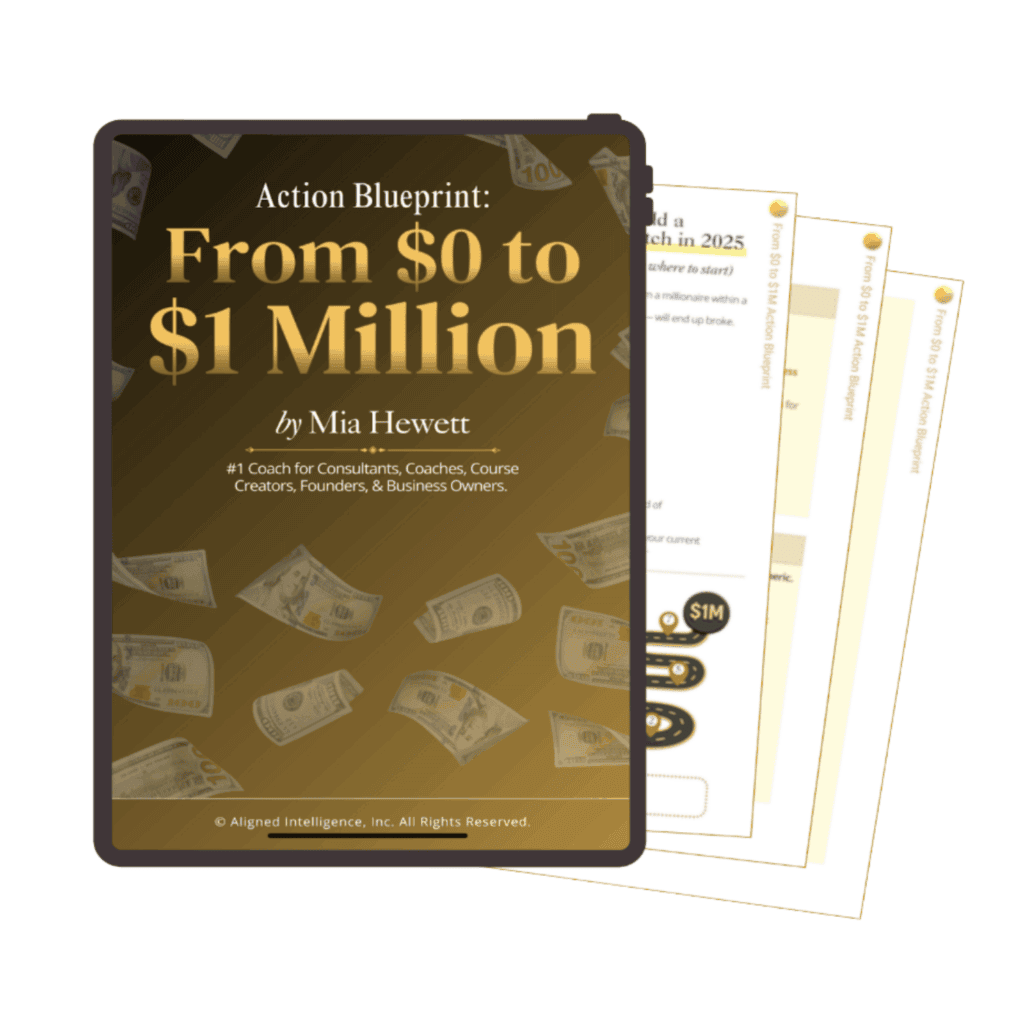 Profit from Mia Hewett's action blueprint on turning $0 into $1 million, perfect for entrepreneurs and business owners aiming for financial success and wealth creation strategies.